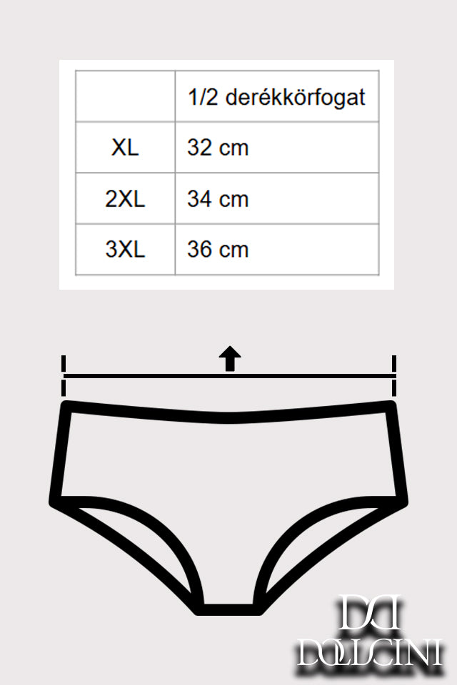 Dollcini ,Magas derekú női bugyi ,95% Pamut + Spandex-Többszínű, 6 db-os Csomag