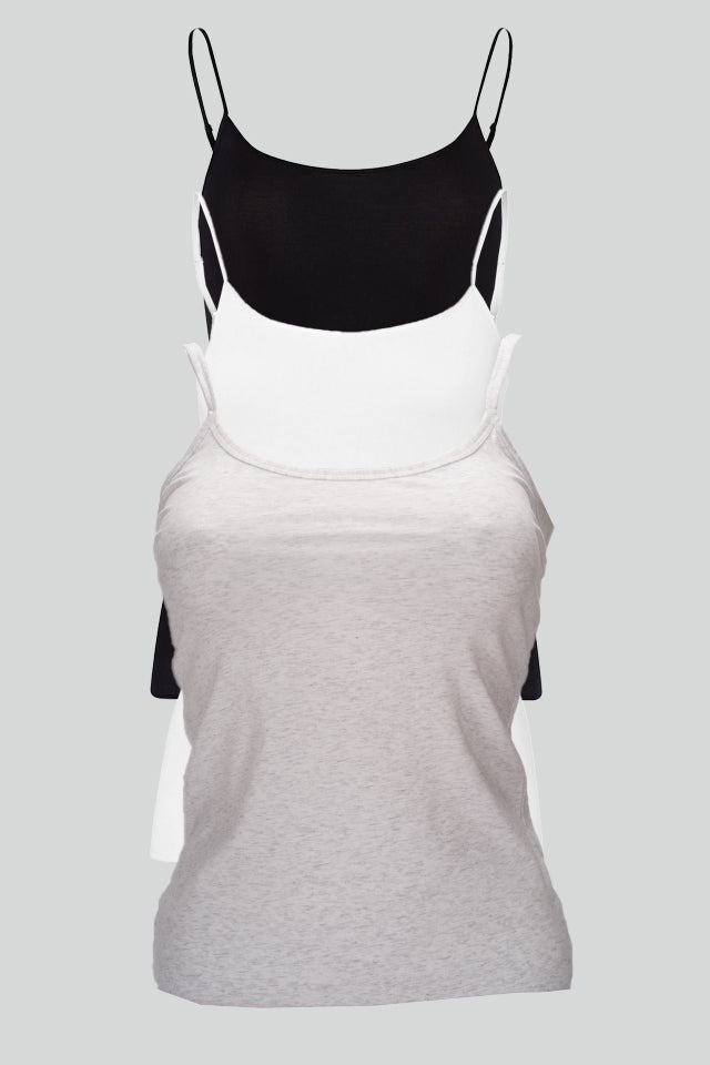 Dollcini Spagettipántos Női Trikó Szett - 95% Pamut, 3 db-os Csomag