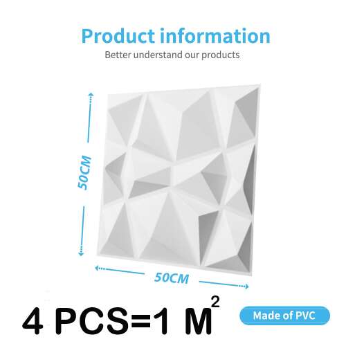 Dollcini Otthon 3D PVC Falpanel – Modern Geometrikus Mintás Dekoráció