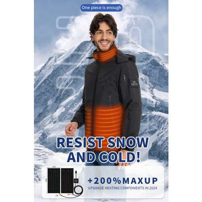 Dollcini Férfi Fűthető Dzseki – USB-s, Szélálló Téli Kabát [A powerbankot külön kell megvásárolni]
