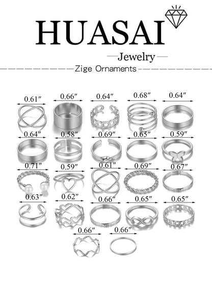 Dollcini 33 Részes Ékszerszett – Elegáns Arany Fülbevalók és Gyűrűk