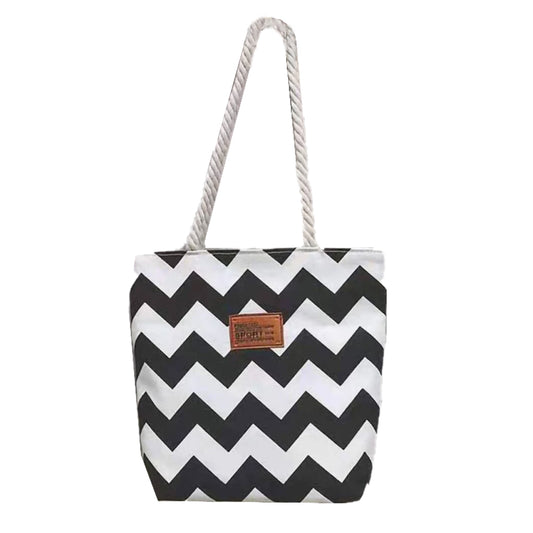 Dollcini Női Kézitáska – Vízálló és Könnyű Műbőr, Fekete-Fehér