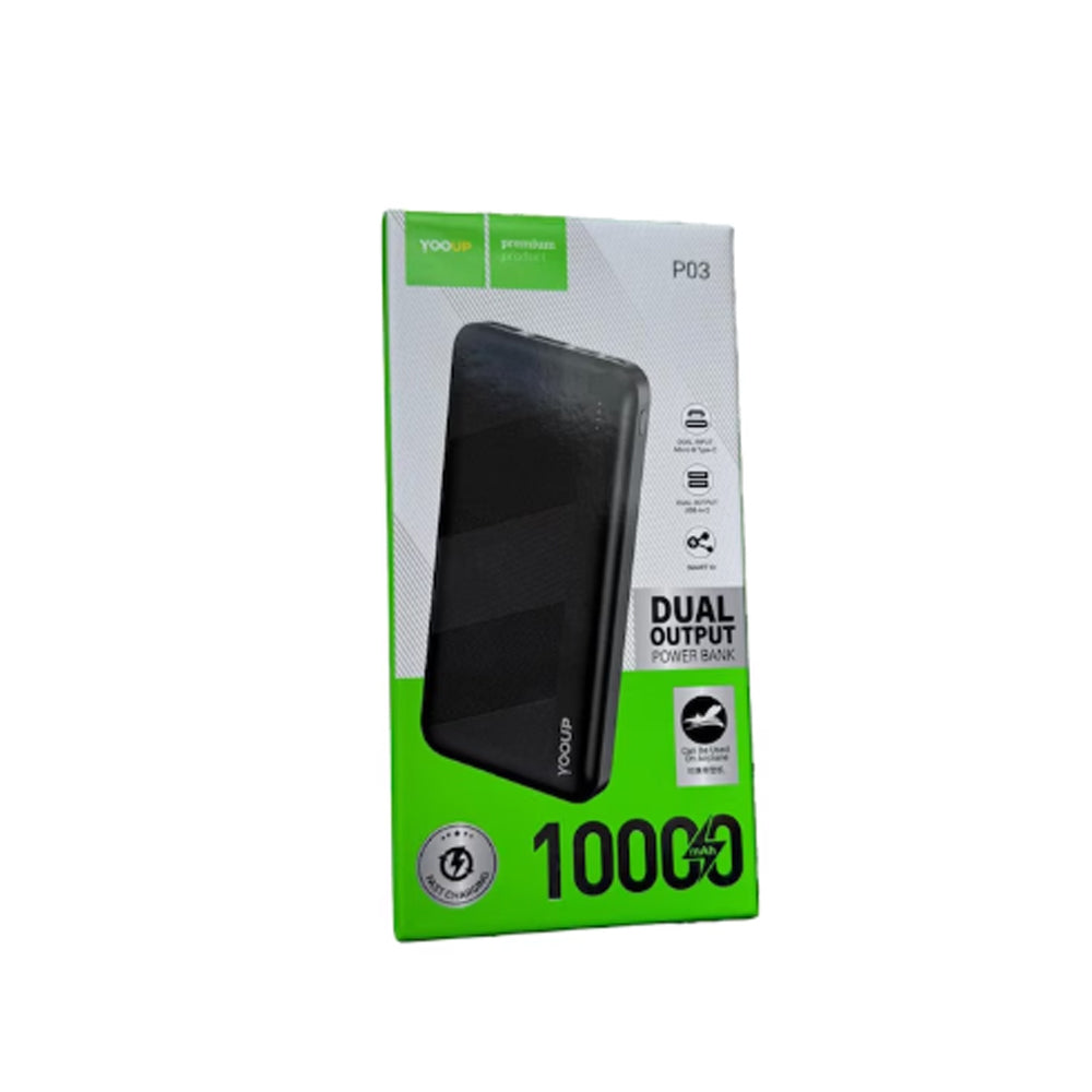 Dollcini YOOUP Power Bank 10000mAh – Kettős USB Kimenettel