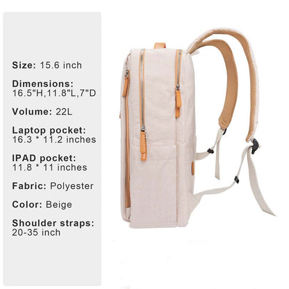 Dollcini Uniszex Laptop Hátizsák – Ergonomikus, 15.6” Laptophoz, Vízálló Utazóhátizsák