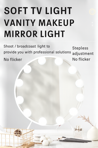 Dollcini Otthon Hollywoodi LED Sminklámpa – 10 Izzós, Tükörre