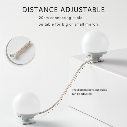 Dollcini Otthon Hollywoodi LED Sminklámpa – 10 Izzós, Tükörre