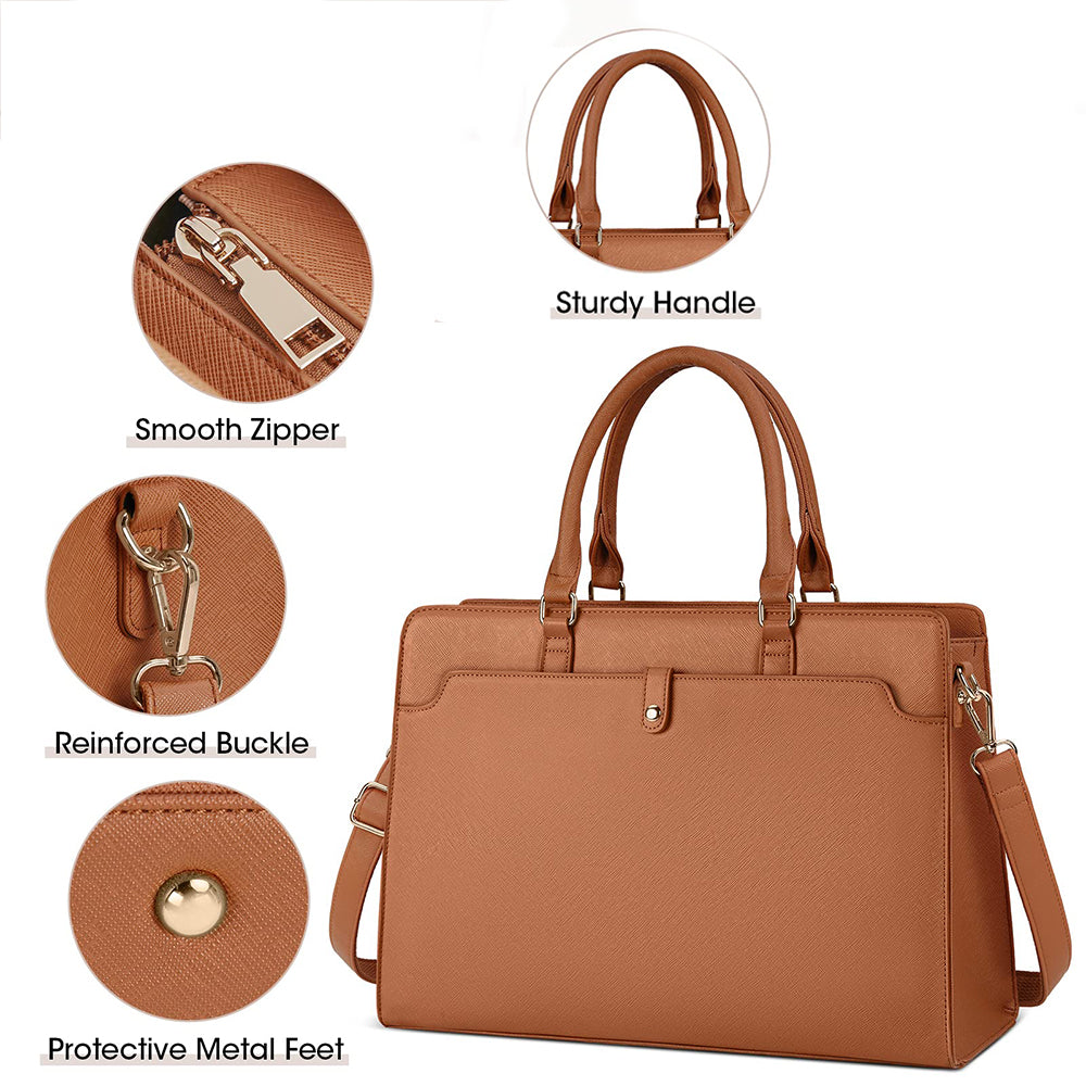 Dollcini Női Laptoptáska – Vízálló Műbőr Válltáska, 15,6" Laptophoz