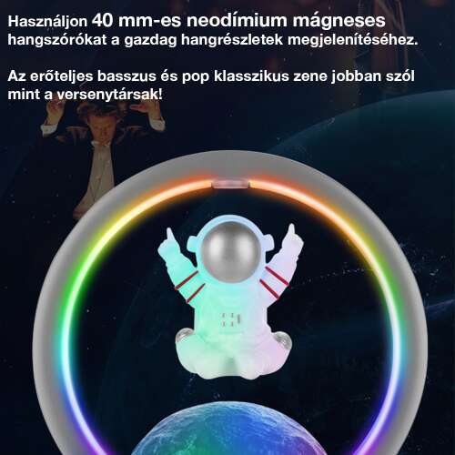 Dollcini Otthon Űrhajós Bluetooth Hangszóró – LED Világítással