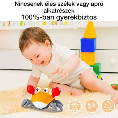 Dollcini Interaktív Rák Babajáték – Zenélő, LED-fényes Készségfejlesztő