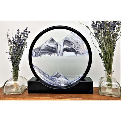 Dollcini Otthon 3D Mozgó Homokfestmény – Dinamikus Homokóra Dekor, 7"inch