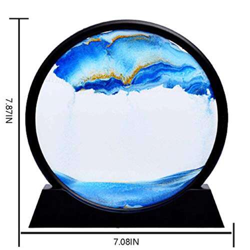 Dollcini Otthon 3D Dinamikus Homokfestmény – Közepes Üvegkeret Dekoráció, 12"inch