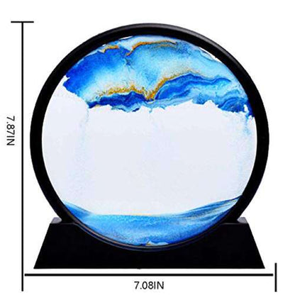 Dollcini Otthon 3D Dinamikus Homokfestmény – Közepes Üvegkeret Dekoráció, 12"inch