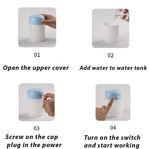 Dollcini Otthon Párásító – Melegfényű Aromaterápiás Illóolaj Diffúzor Dekor