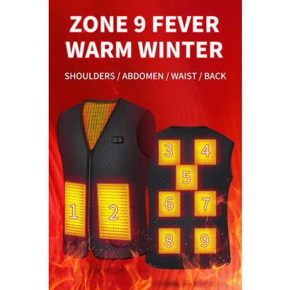 Dollcini Női Fűthető Mellény – V-nyakú, USB Fűtésű, Stílusos és Kényelmes [A powerbankot külön kell megvásárolni]