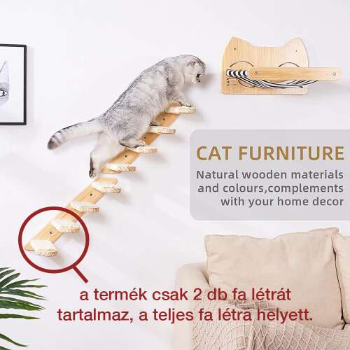 Dollcini Otthon Fali Macskalépcső – Biztonságos Fa anyag