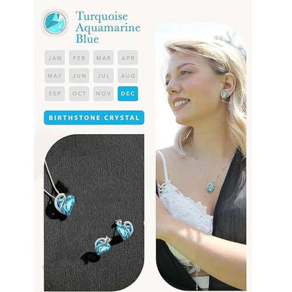 Dollcini Ezüst Szív Ékszer – Kristály Nyaklánc vagy Fülbevaló Külön, illetve Ékszerszettben