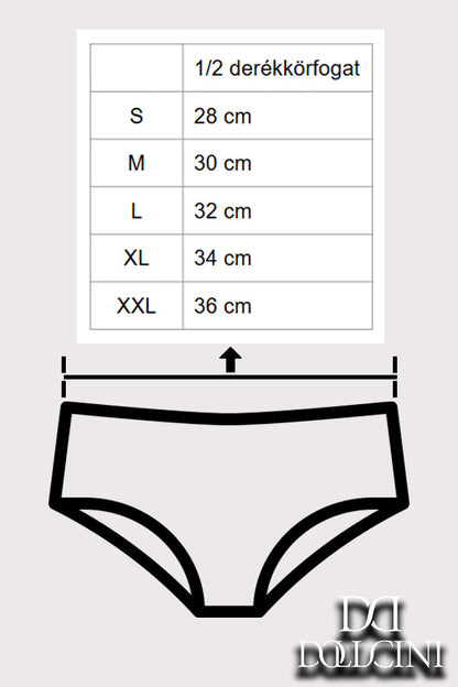 Dollcini, Tanga női bugyi, Cicamintás női bugyi, 95% Pamut + Spandex, Többszínű, 6 db-os Csomag