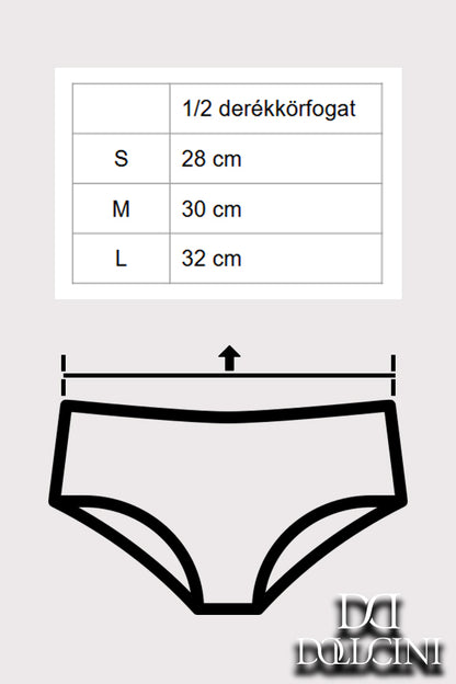 Dollcini ,Klasszikus Női Bugyi, Brazil Női Bugyi, 95% Pamut + Spandex-Többszínű, 6 db-os Csomag