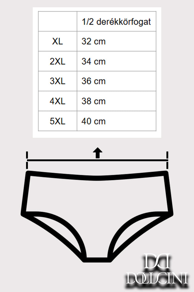 Dollcini ,Magas derekú női bugyi ,95% Pamut + Spandex-Többszínű, 6 db-os Csomag,68822