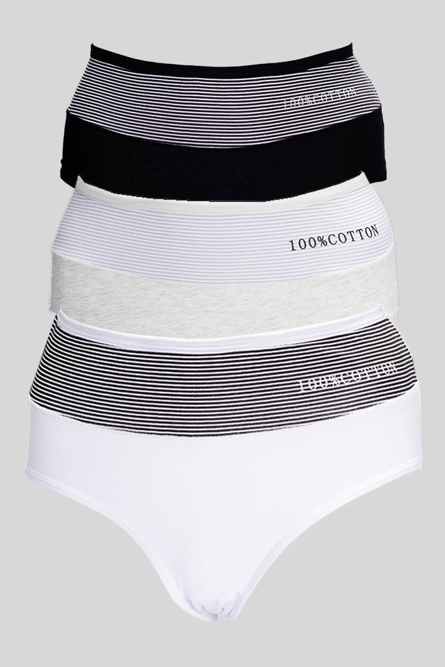 Dollcini Magas Derekú, Női Menstruációs Bugyi Szett - 95% Pamut, Szivárgásmentes, 3 db-os Csomag