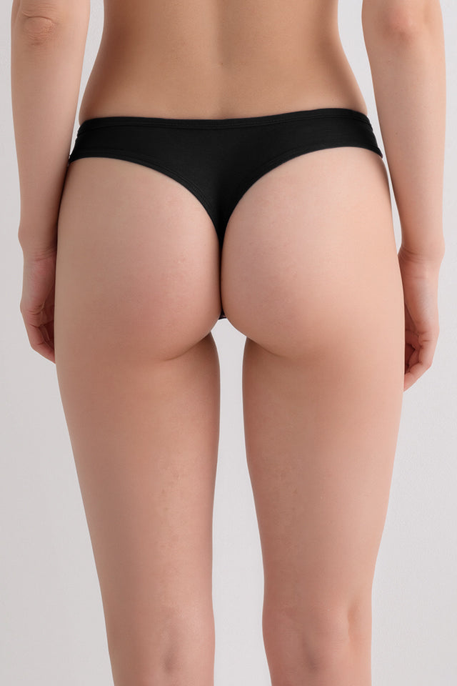 Dollcini Tanga Női Bugyi - 95% Pamut, Többszínű, 6 db-os Csomag