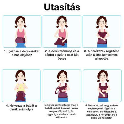 Dollcini Ergonomikus Babahordozó – Többpozíciós, 15 kg-ig