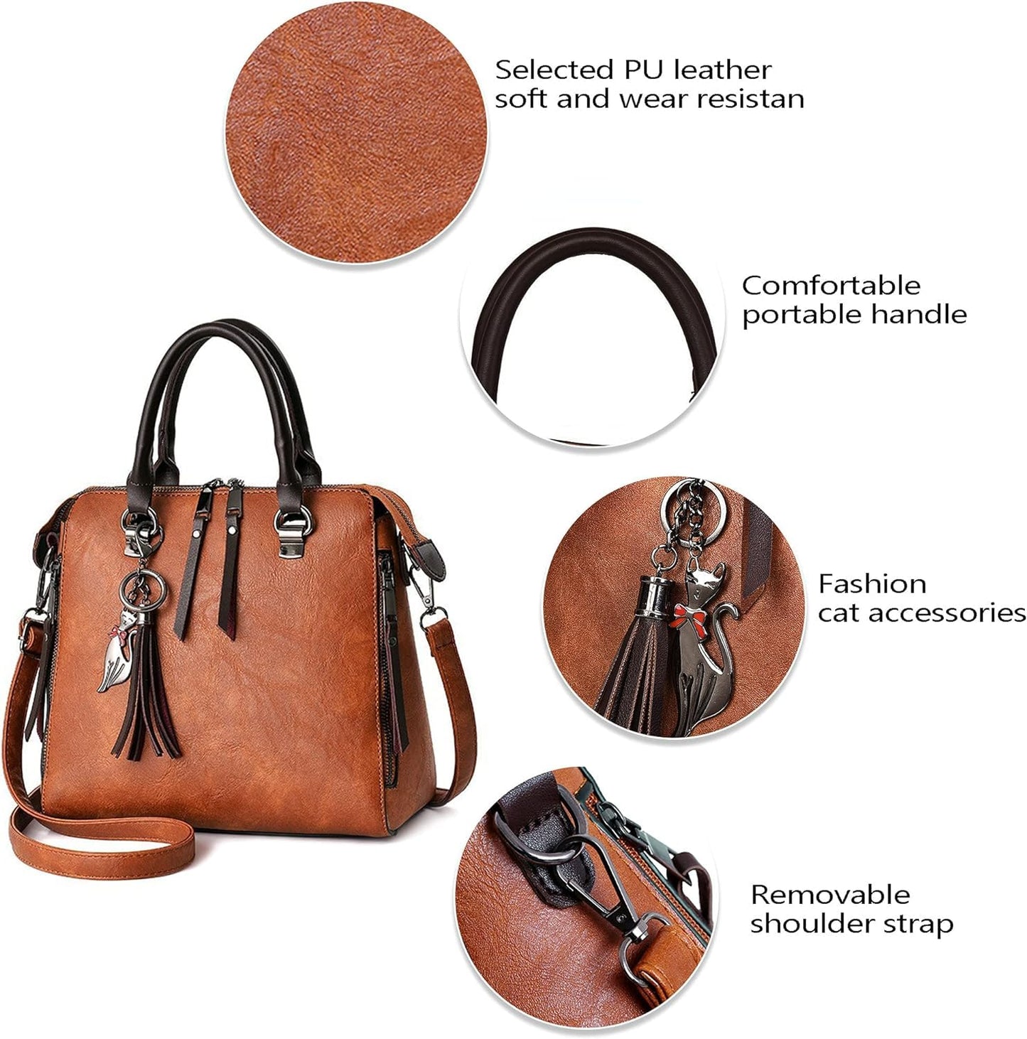 Dollcini 4 Részes Műbőr Táskaszett – Kézitáska és Válltáska