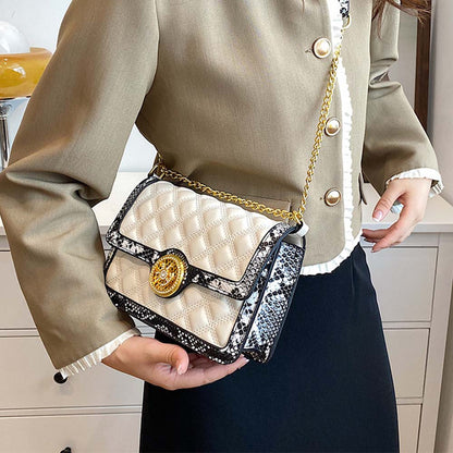 Dollcini Láncos Női Válltáska – Kígyóbőr Mintás Műbőr