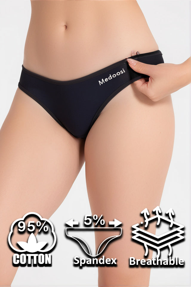 Dollcini, Klasszikus női bugyi,95% Pamut + Spandex-Többszínű, 6 db-os Csomag,89102