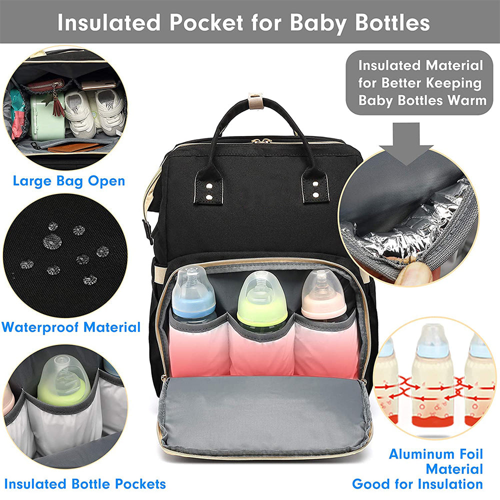 Dollcini Multifunkciós Babahátizsák – Összecsukható Babaággyal